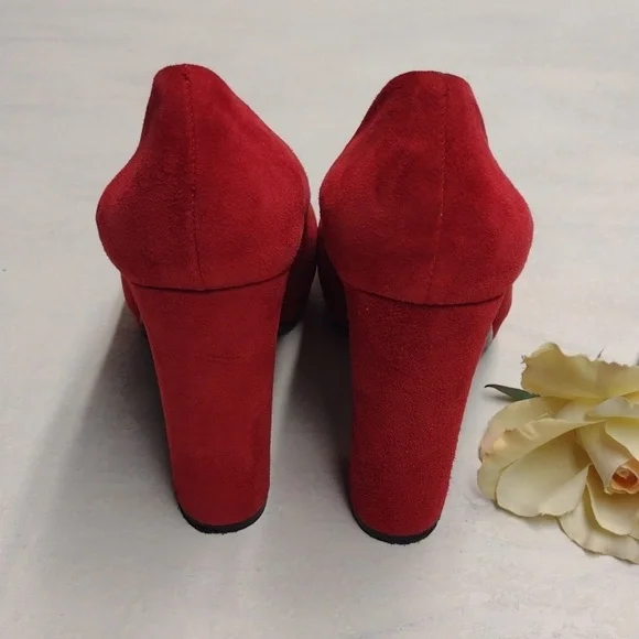Latitude Femme made in Italy shoes women size 39 ( 8 ) Red color - Picture 5 of 10